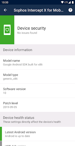 Schermata Sophos Intercept X for Mobile 1