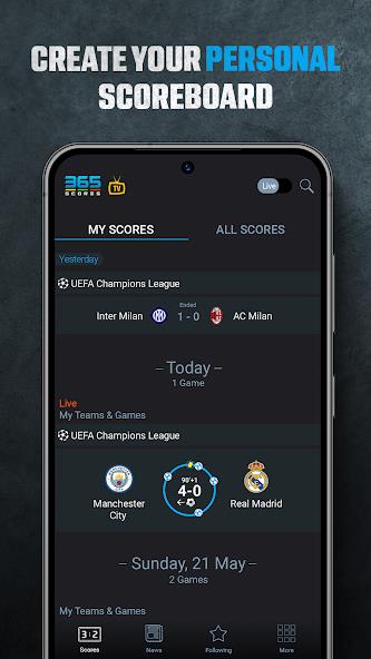 365Scores: Live Scores & News 스크린샷 1