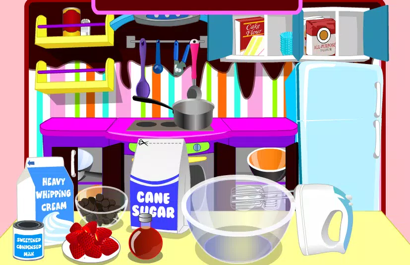 game cooking chocolate cream Ekran Görüntüsü 2