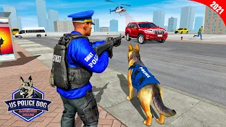 US Police Dog Crime Chase Game Captura de tela 2