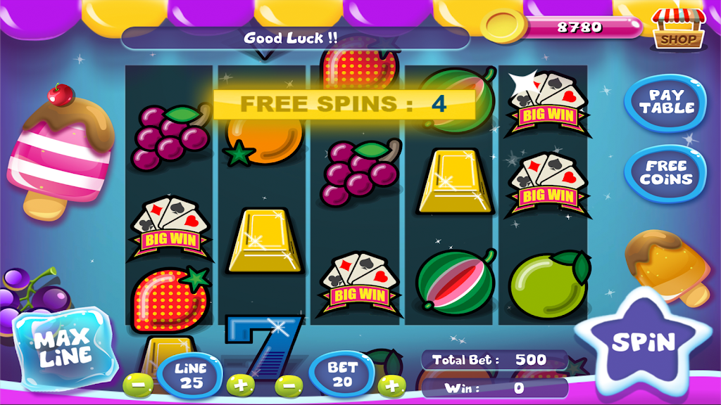 Slot Matchine IceCream - Vegas Casino Slot Games Capture d'écran 3