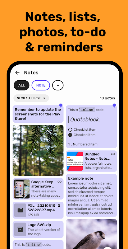 Bundled Notes + Lists + To-do Capture d'écran 2