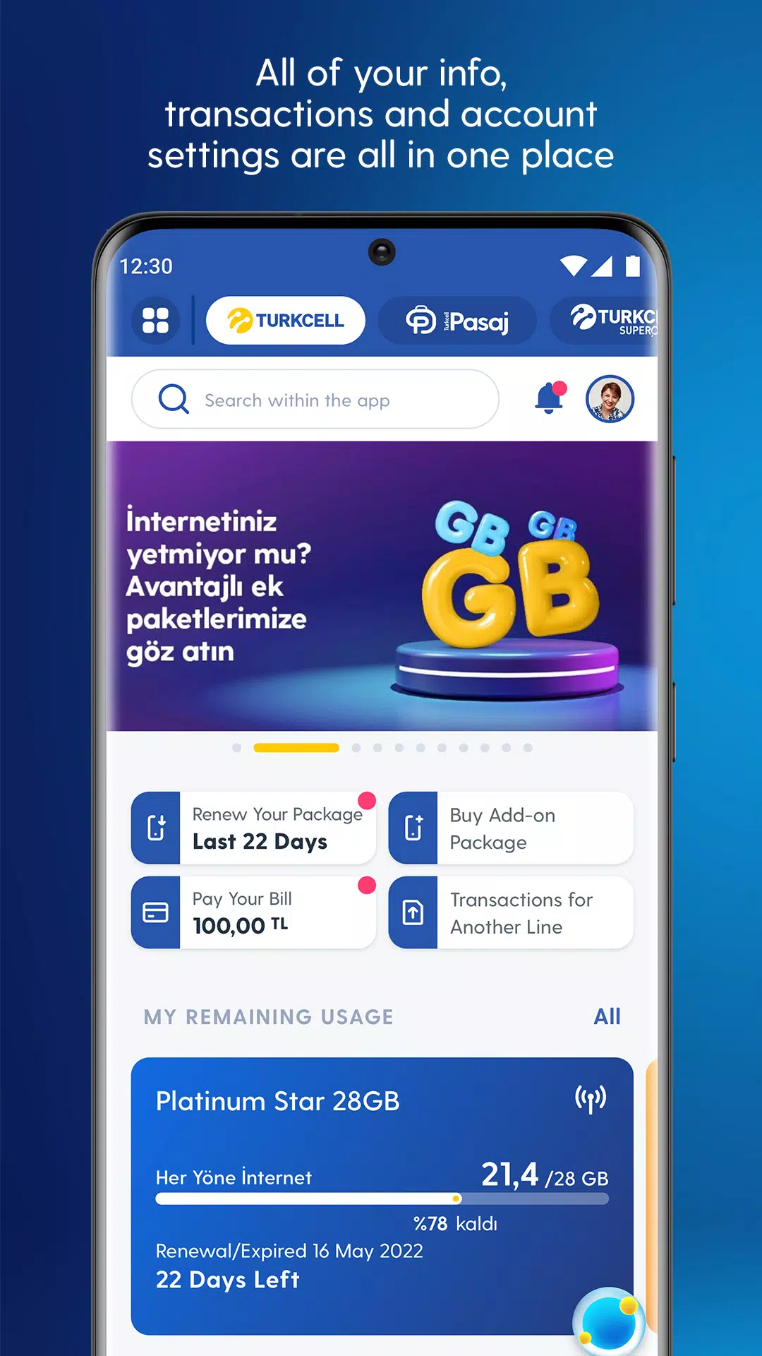 Turkcell Скриншот 2