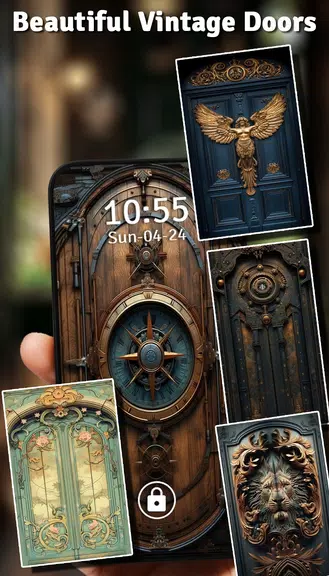 Vintage Door Lock Screen スクリーンショット 2