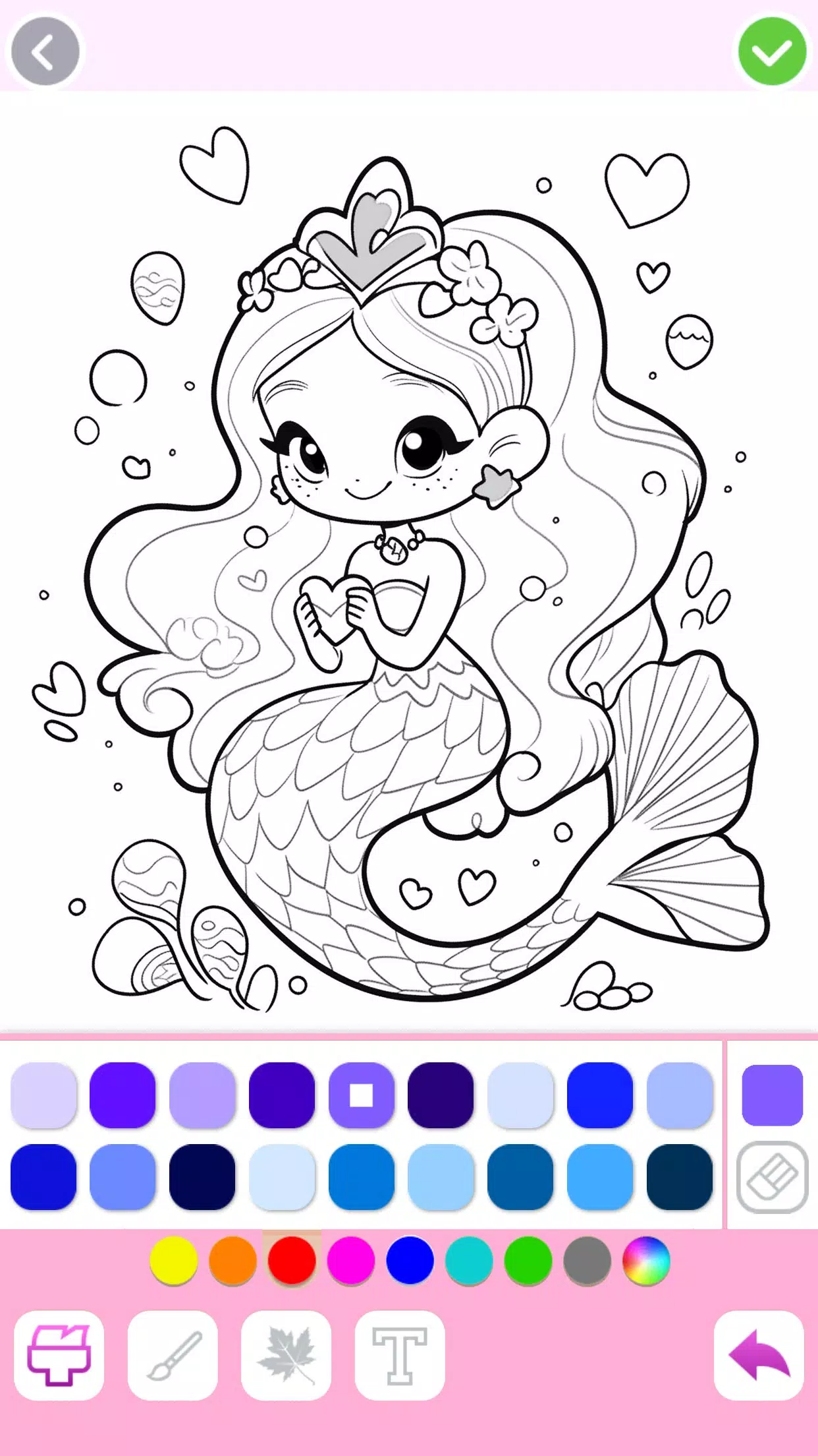 Mermaid Coloring:Mermaid games 스크린샷 0