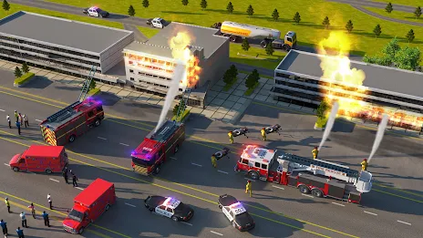 911 Rescue Fire Truck 3d Games Captura de tela 1