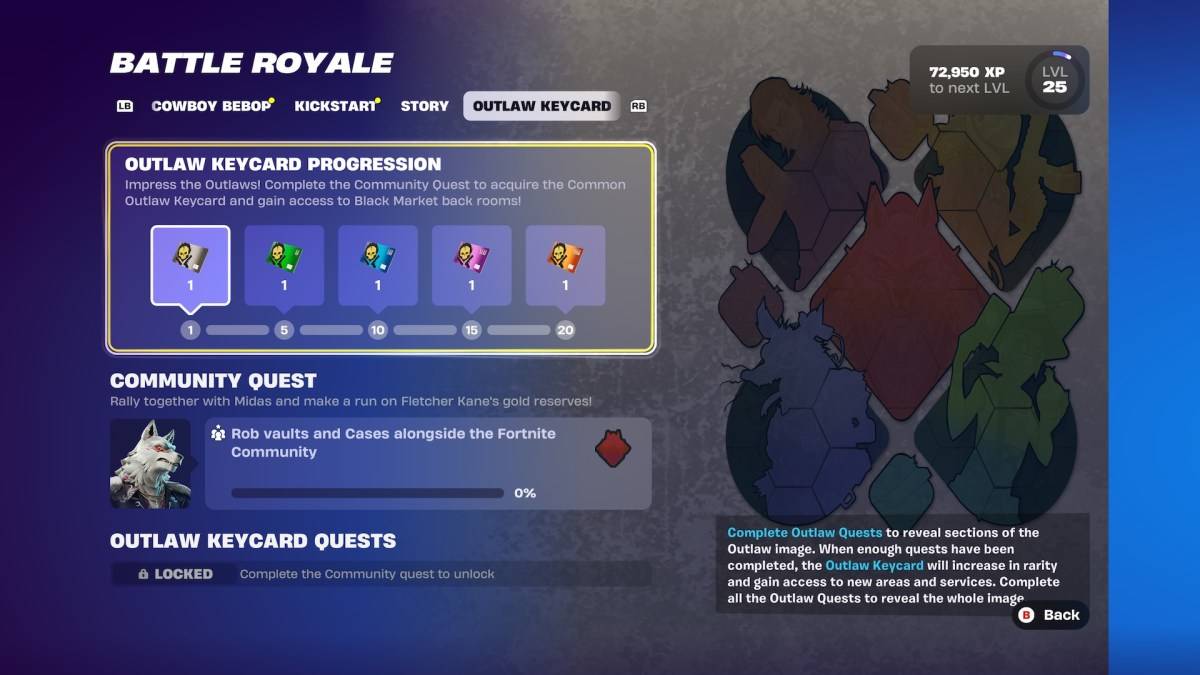 Outlade des mises à niveau des clés dans le chapitre 6 de Fortnite.