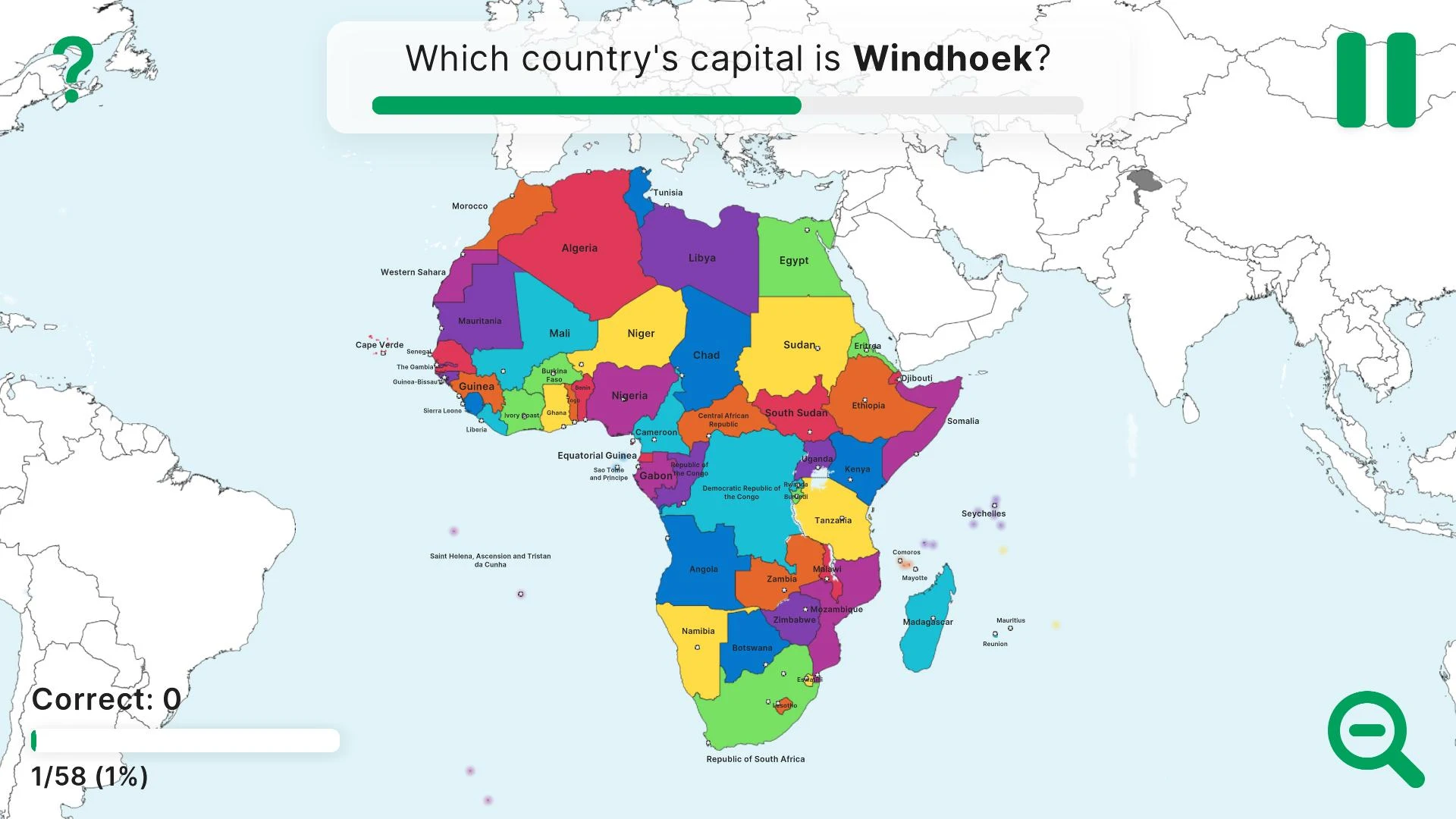 StudyGe Geography capitals flags countries Screenshot 1