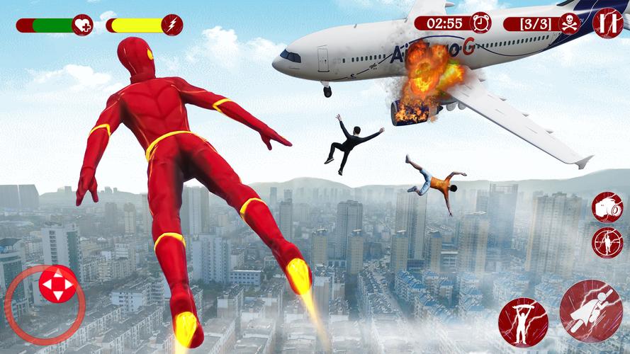 Super Speed: Flying Hero Games Ảnh chụp màn hình 2