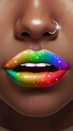 Lip Art Beauty DIY Makeup Game 스크린샷 1