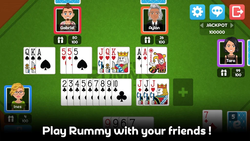 Multiplayer Rummy Game Captura de tela 2