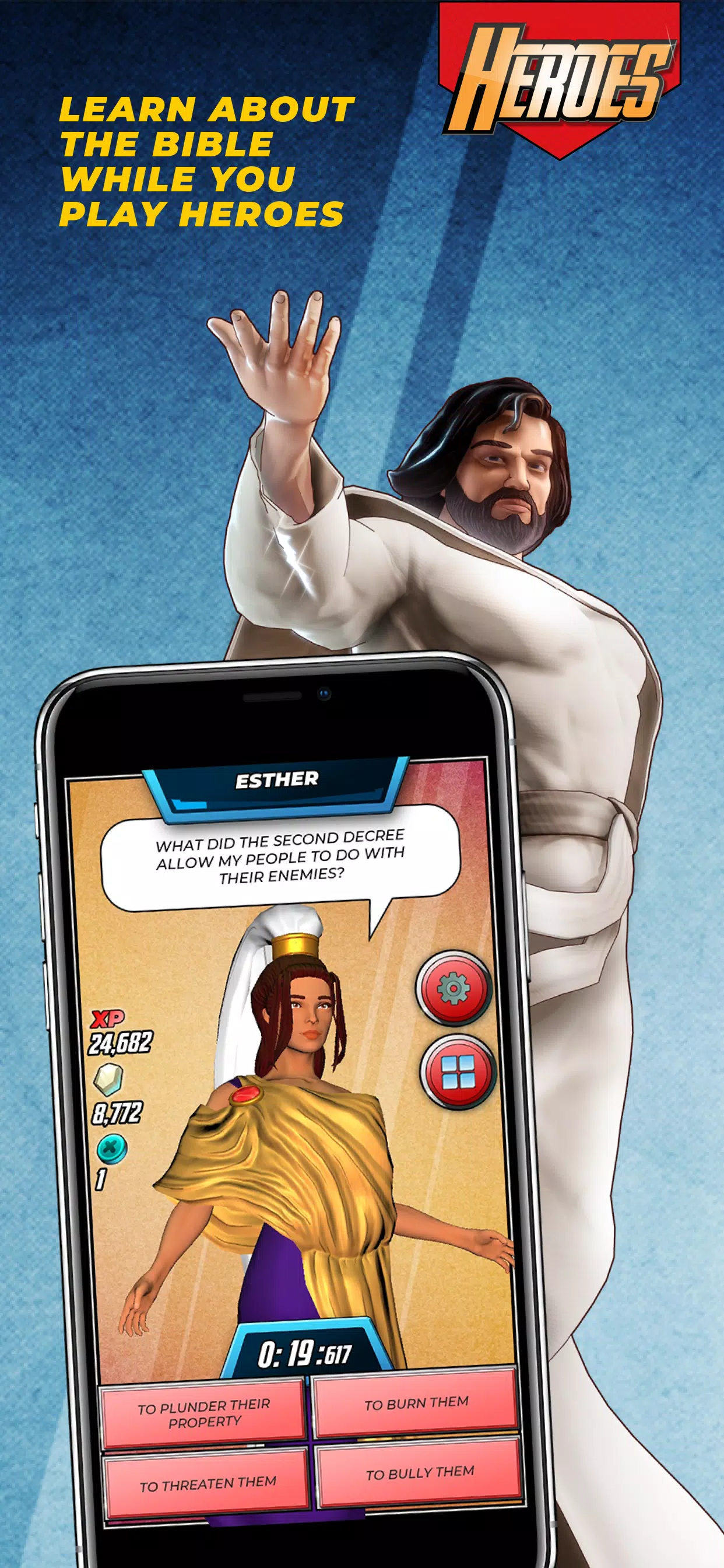 Schermata Bible Trivia Game: Heroes 1