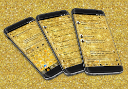 SMS Messages GlitterGold Glass Скриншот 0