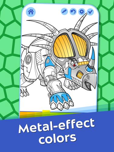 Dino Robots Coloring for Boys Tangkapan skrin 1