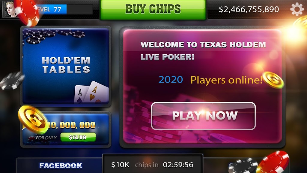 Spark Poker - Live Texas Holdem Casino Captura de tela 1