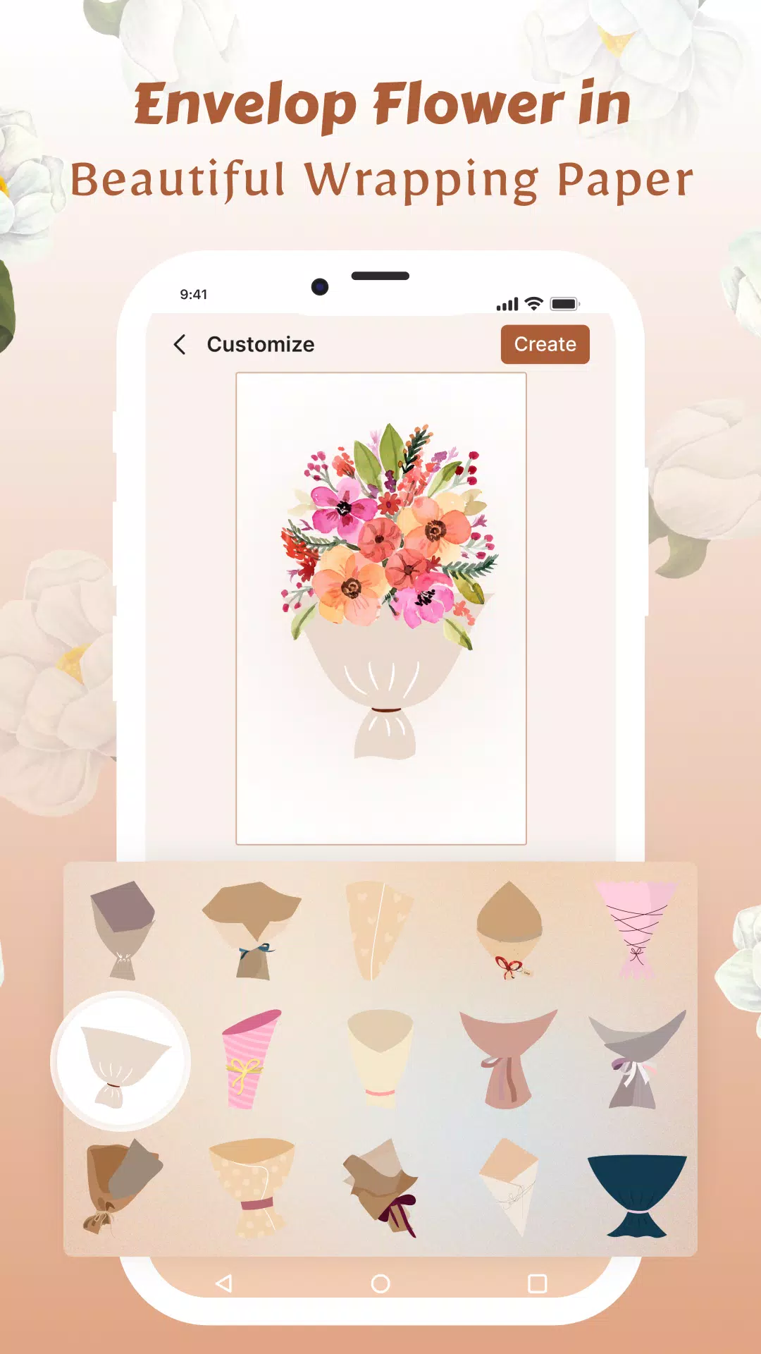 Flower Language Wallpaper DIY Schermafbeelding 1