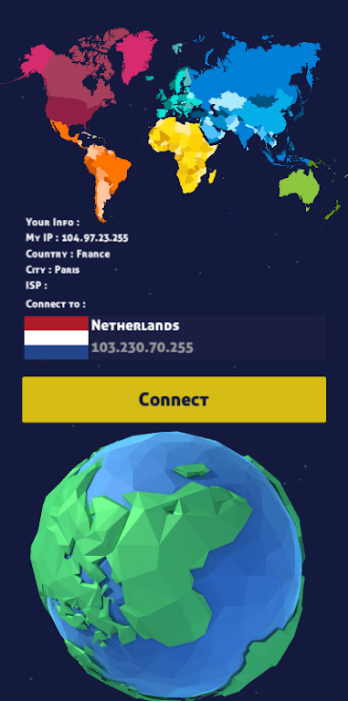 VPN NetherLands - IP for NL Ekran Görüntüsü 1