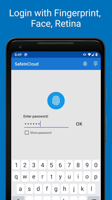 Менеджер Паролей SafeInCloud 1 Скриншот 0