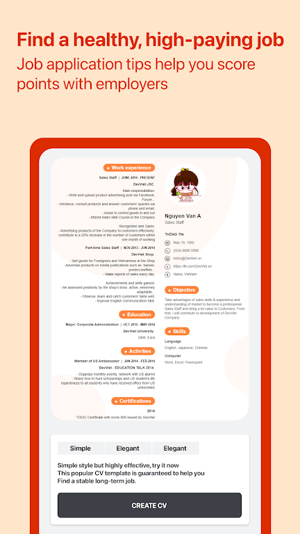 Cover Letter for Job App ภาพหน้าจอ 1