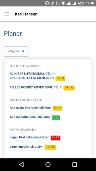 Schermata Dossier Helse 2