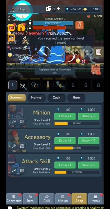 Optimizing idle progression in The Demonized RPG
