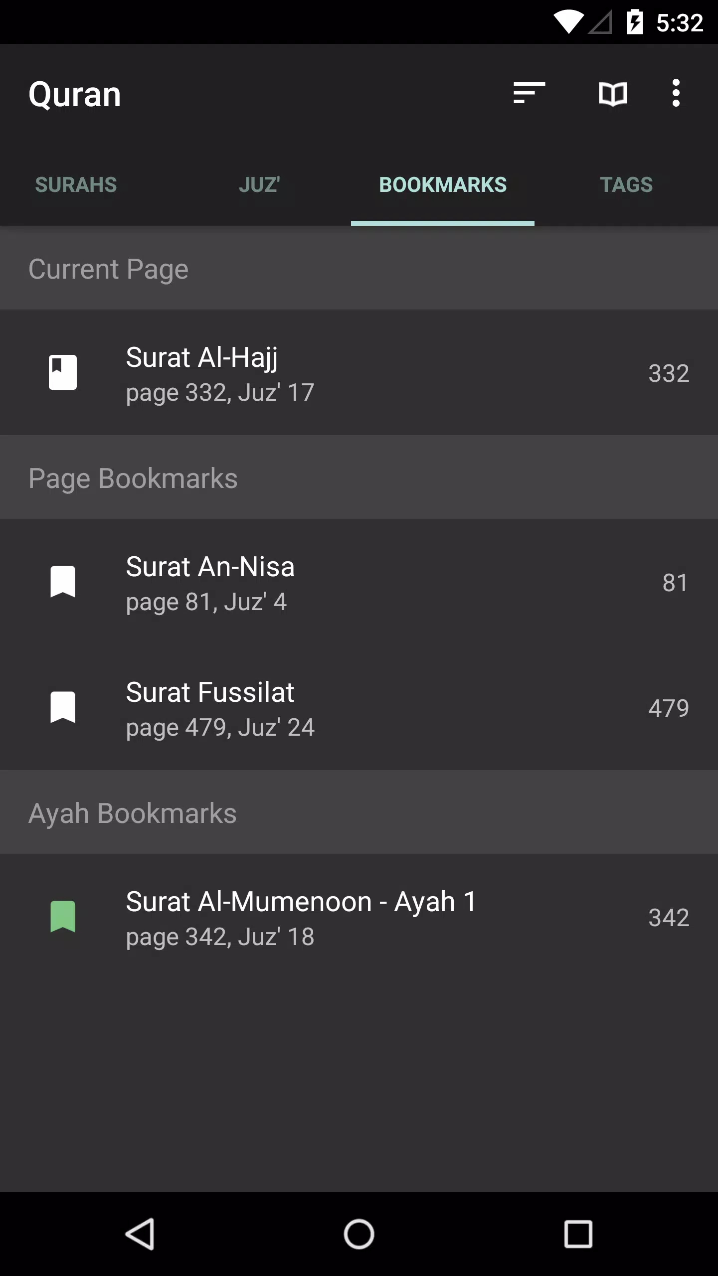 Quran for Android Screenshot 2