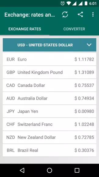 XRT: Exchange rates, converter應用截圖第0張