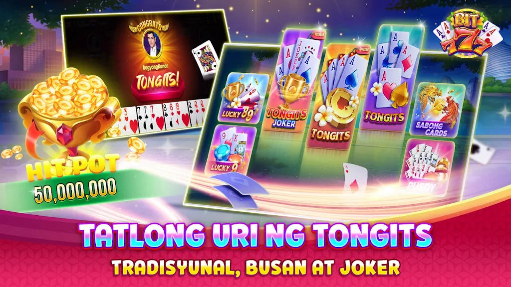 Bit777 - Tongits Pusoy Global Ảnh chụp màn hình 3