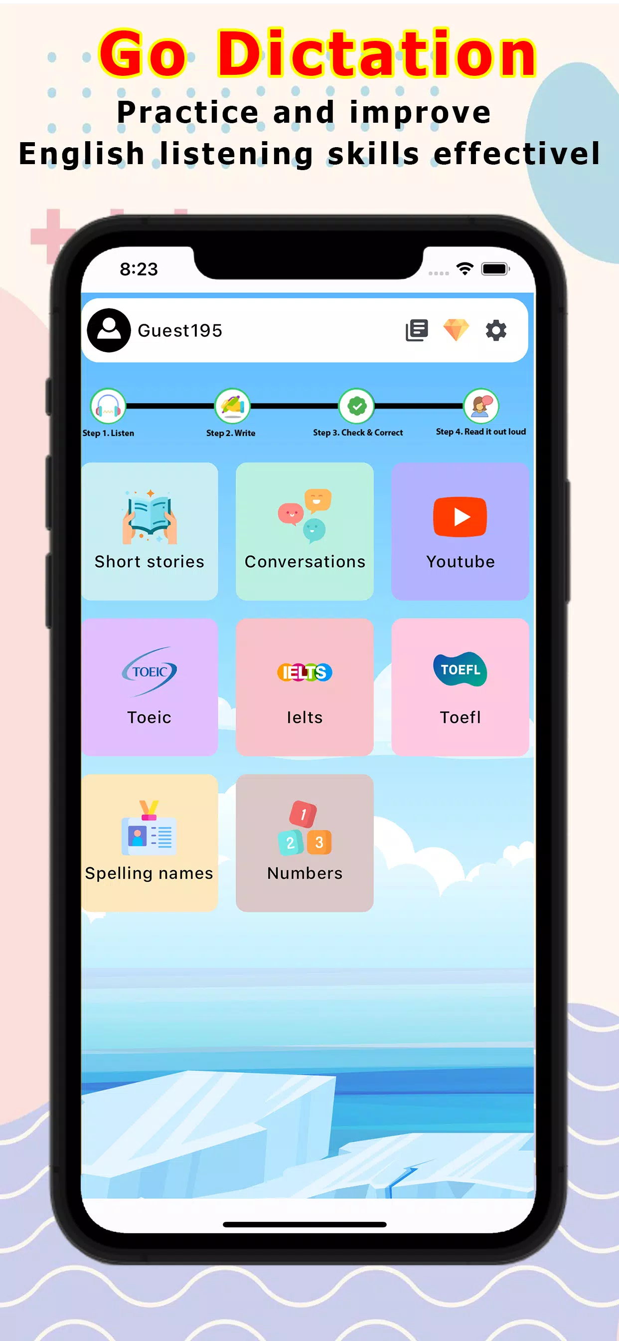 Go Dictation Ảnh chụp màn hình 0