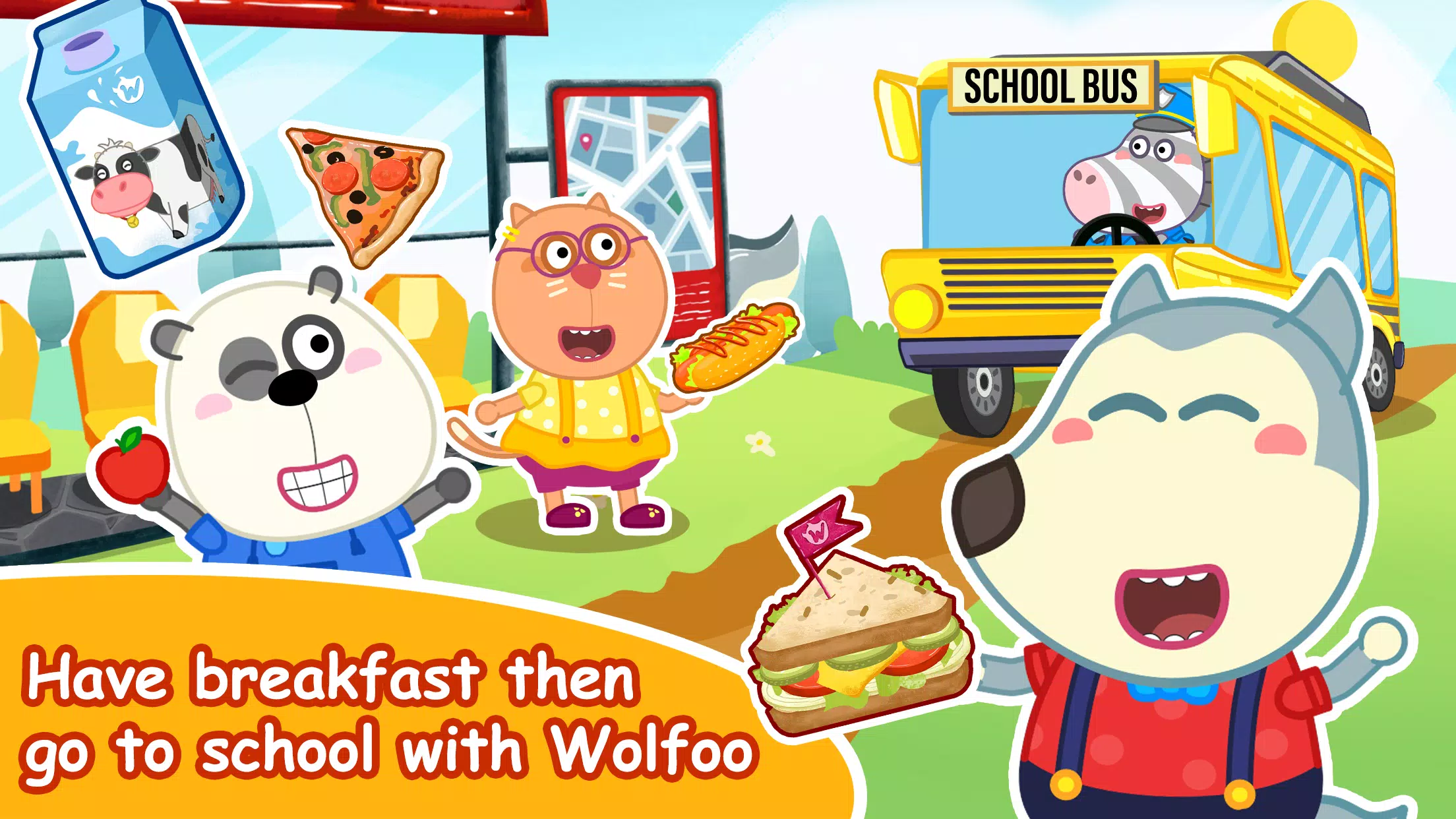 Wolfoo A Day At School 스크린샷 0