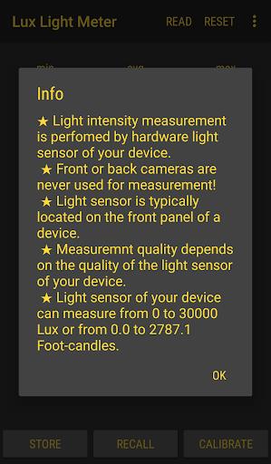 Lux Light Meter Pro Captura de tela 2