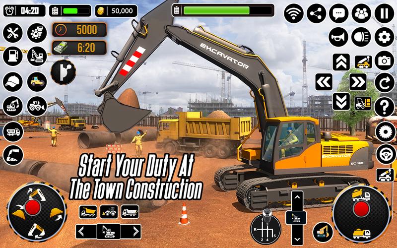 City Heavy Excavator Crane 3D 스크린샷 3