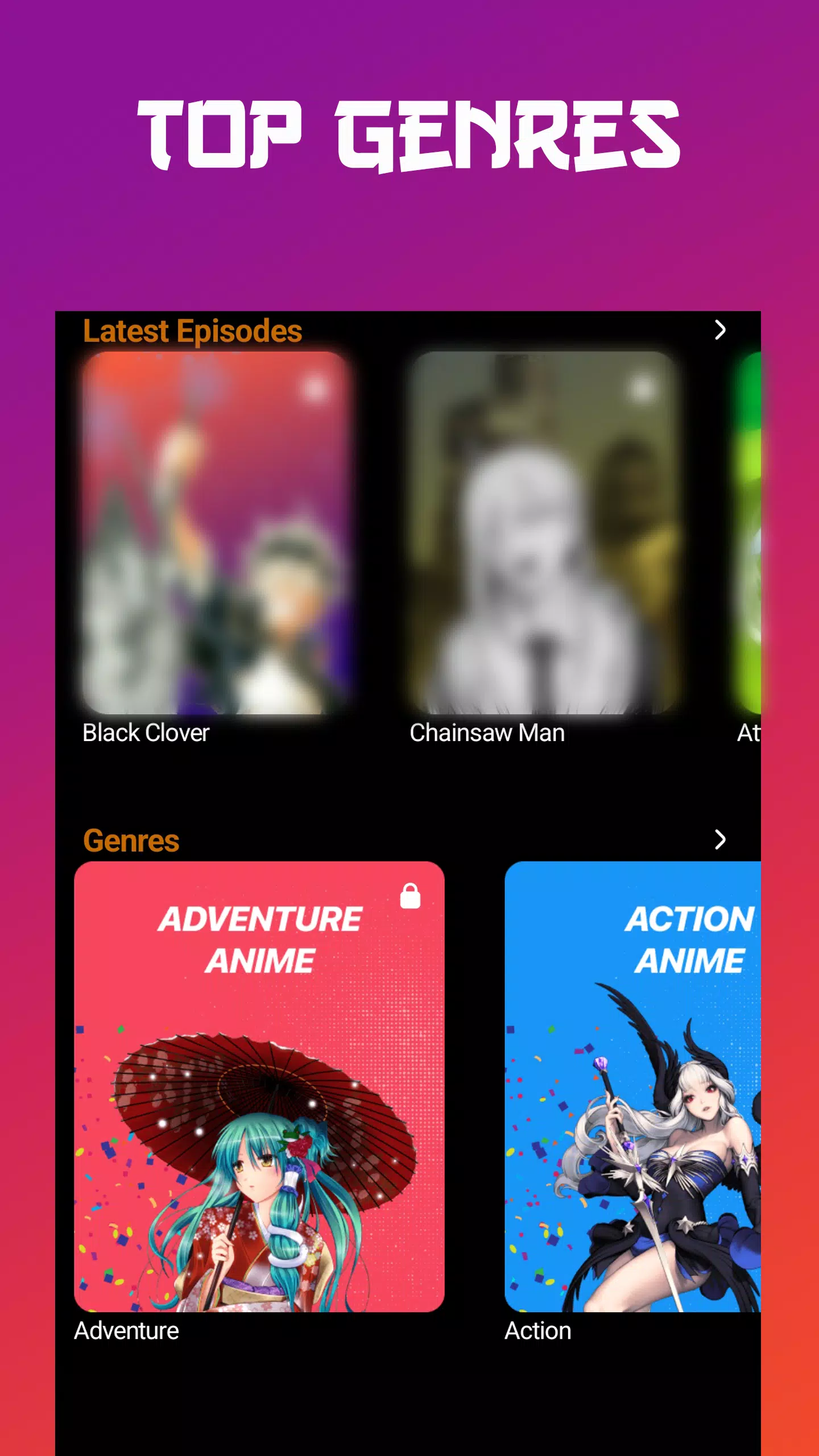 Anime tv - Anime Watching App Скриншот 2