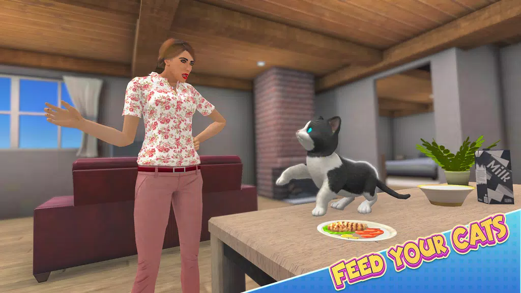 Kitten Game Pet Cat Simulator Schermafbeelding 2