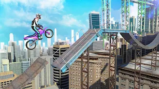 Bike Stunts 3D - Rooftop Chall Tangkapan skrin 1