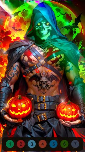 Halloween Witch Coloring Games Скриншот 3