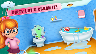 Little girl cleanup game スクリーンショット 0