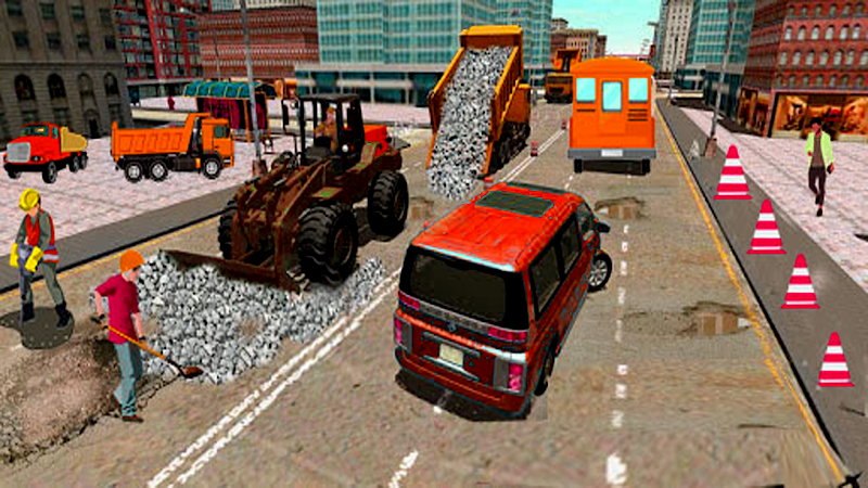 Highway road construction game Captura de tela 1