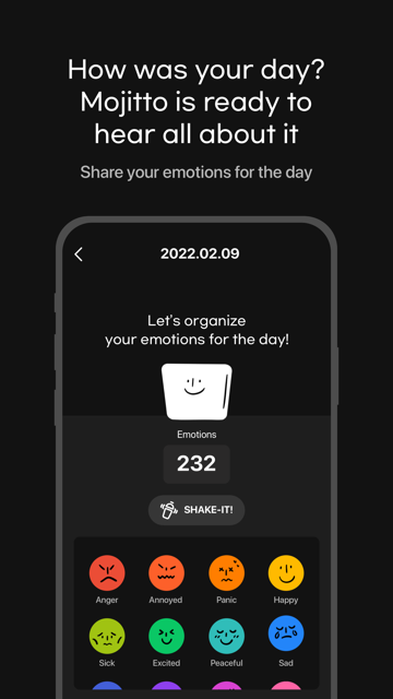 Mojitto - Daily Emoji Diary Скриншот 2