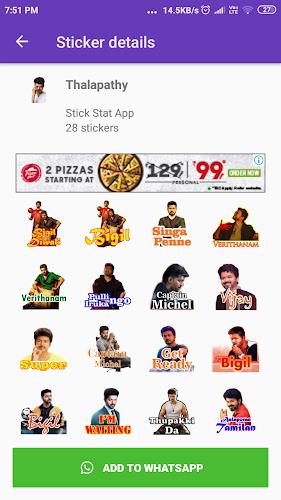 Tamil Stickers: WAStickerApps Capture d'écran 0