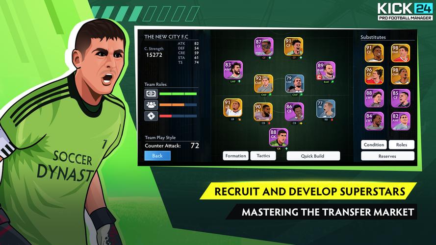 KICK 24: Pro Football Manager應用截圖第2張