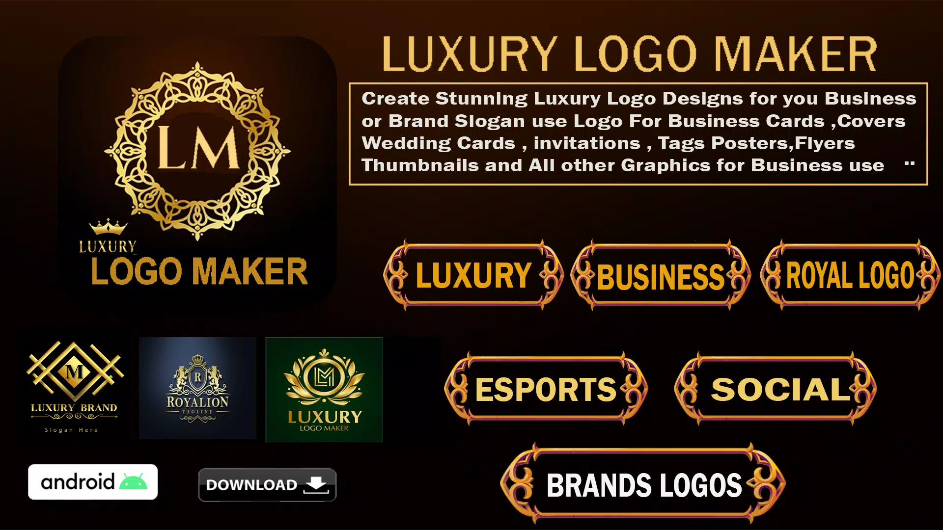 Luxury Logo maker, Logo Design 스크린샷 0