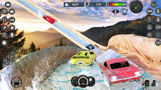 Water Slide Car Race games স্ক্রিনশট 1