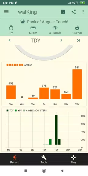 Smart Pedometer: walKing Ekran Görüntüsü 2