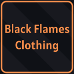 Vêtements de flammes noires de Ninja Time