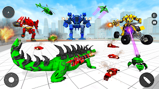 Animal Crocodile Robot Games Schermafbeelding 2