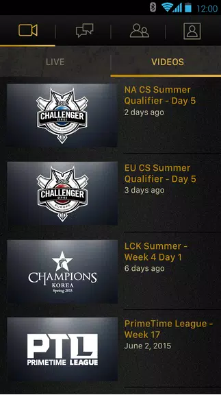 Schermata League Chat 1