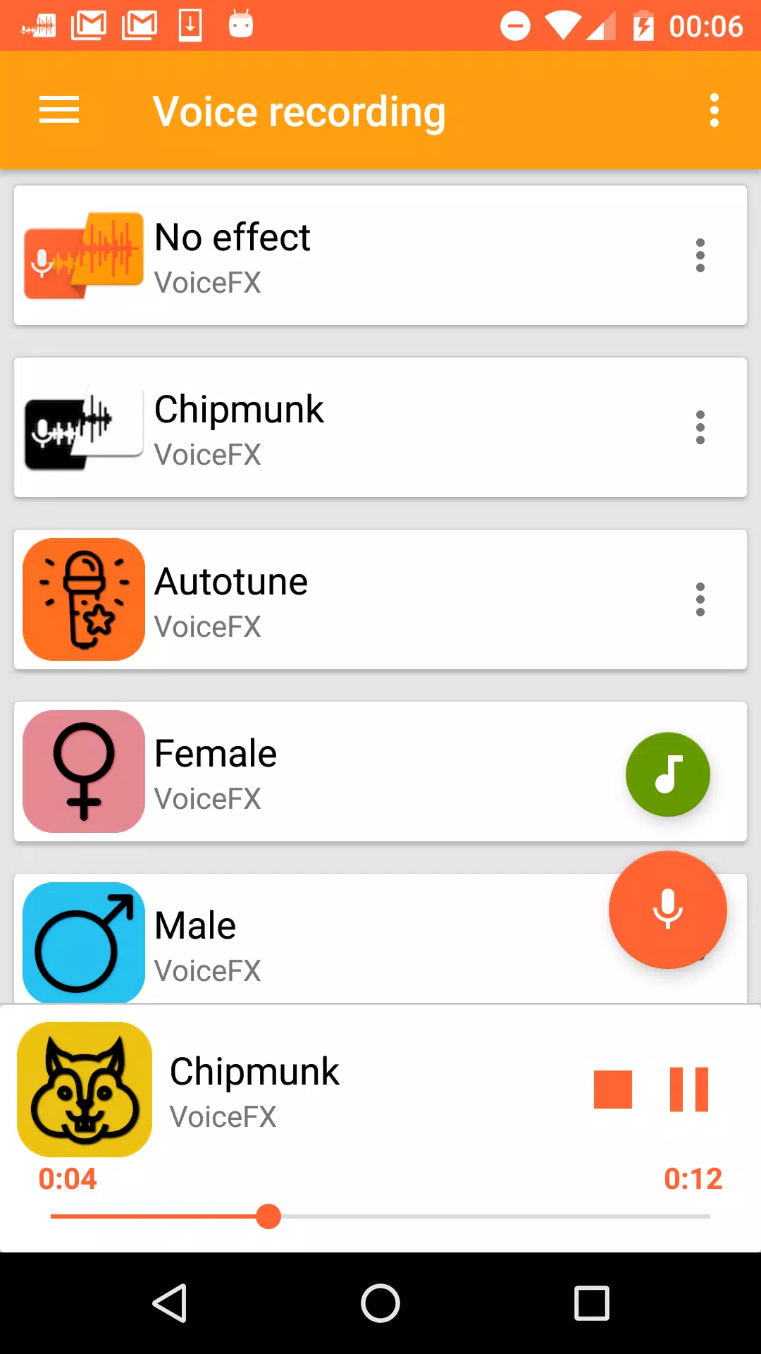 VoiceFX Screenshot 0