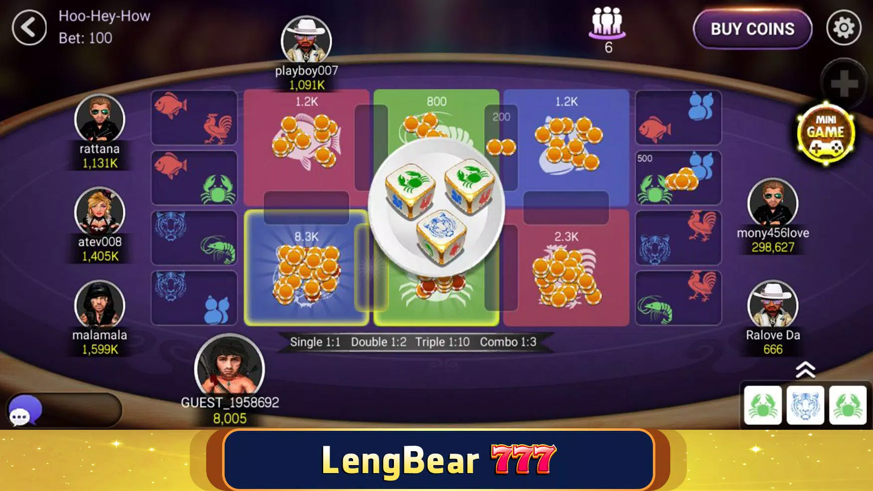 LengBear 777 - Khmer Games Скриншот 3