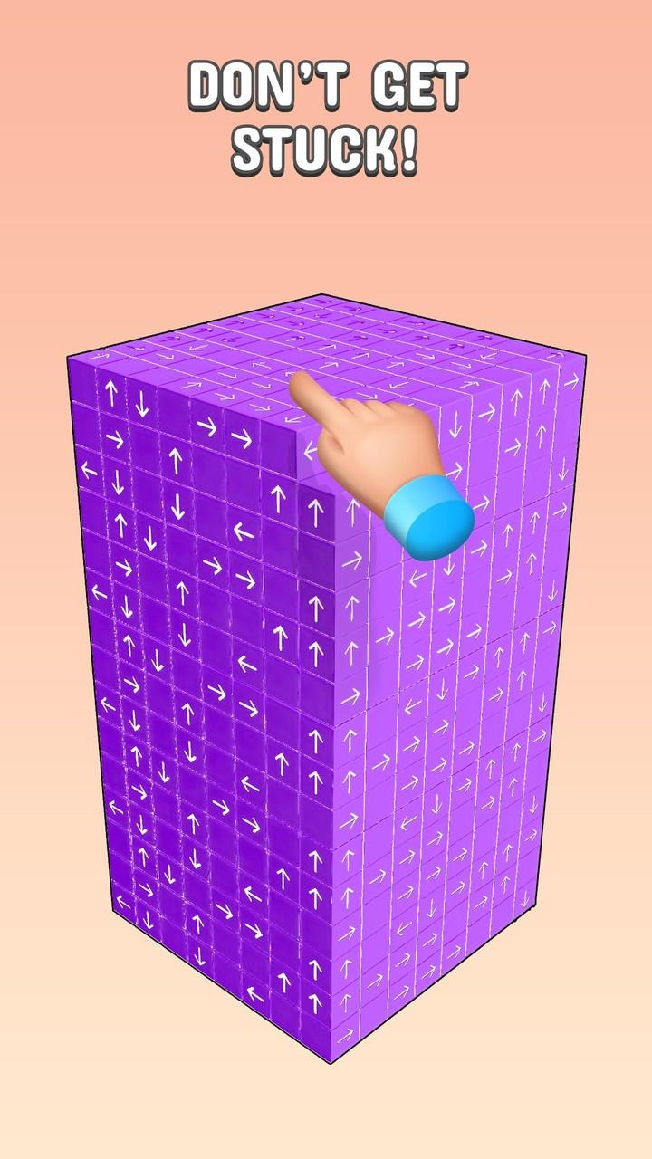 Tap to Unblock 3d Cube Away स्क्रीनशॉट 1